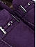 Purple Suede Moccasins With Metal Buckle