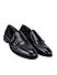 Black Textured Leather Monk Straps