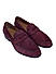 Burgundy Suede Leather Loafers