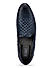 Navy Woven Pattern Loafers