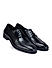 Black Plain Leather Lace Ups