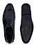Black Plain Leather Lace Ups