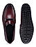 Burgundy Braided Leather Moccasins