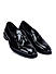 Black Patent Leather Loafers With Tassels