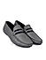 Grey Moccasins With Contrast Panel