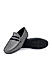 Grey Moccasins With Contrast Panel