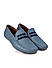 Blue Moccasins With Contrast Panel