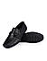 Black Ostrich Leather Moccasins