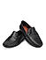 Black Moccasins With Leather Panel