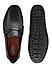 Black Moccasins With Leather Panel