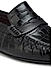 Black Croco Leather Loafers