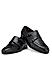 Black Plain Leather Monk Straps