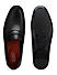 Black Heel Moccasins With Panel On Top