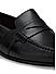 Black Heel Moccasins With Panel On Top