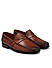 Tan Leather Loafers With Panel