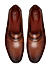 Tan Leather Loafers With Panel