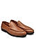 Tan Textured Leather Loafers