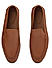 Tan Textured Leather Loafers