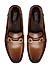 Tan Leather Loafers With Panel On Top