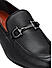 Black Leather Loafers With Buckle