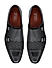 Black Textured Leather Monk Straps