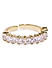 Gold Toned Band Cz Stone-Studded Ring