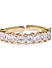 Gold Toned Band Cz Stone-Studded Ring