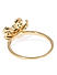 Gold Toned Floral Cz Stone-Studded Ring