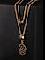 The Bro Code Gold Plated Double Layer Hamsa Necklace For Men