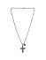 The Bro Code Silver Plated Skull Embossed Cross Pendant Necklace For Men