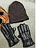 The Bro Code Winter Special Combo of 1 Brown Beanie and 1 Pair of Black Hand Gloves for men