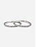 Fida  Silver Plated CZ Stone Studded Bangles Set of 2 - 2.6