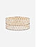 Fida  Classy Gold Plated Floral Cz Stone Studded Ethnic Wear Alloy Bangle Set For Women Set Of 2-2.6