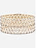 Fida Classy Gold Plated Floral Cz Stone Studded Ethnic Wear Alloy Bangle Set For Women Set Of 2-2.8