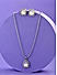 Fida Cute Silver Plated Geometric American Diamond Studded Party Wear Alloy Jewellery Set For Women