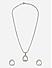 Fida Cute Silver Plated Geometric American Diamond Studded Party Wear Alloy Jewellery Set For Women