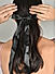 Black Satin Hair Bow Alligator Clip