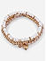 Toniq Ravishing White Gold Plated Pearl Fusion Wear Alloy Bracelet Set For Women