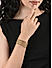 Toniq Lovely Gold Plated Beads Fusion Look Alloy Cuff Bracelet For Women 