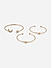 Toniq Gold Plated Star and Moon Shape Set of 4 Bracelet kada