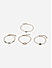 Toniq Gold Plated Hear Shape Set of 4 Bracelet kada