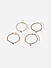 Toniq Gold Cuban Link heart charms set of 4 bracelets for women