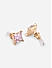 Toniq Fusion Gold Plated Multi-coloured Stone Studded Set Of 6 Stud Earrings For Women