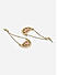 Toniq Pink Gold Plated Partywear CZ Stone Floral Engraving Necklace With Earring Jewellery Set for Women