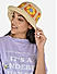 Women Beige Woven Straw Floral Summer Beach Hat