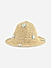 Women Woven Beige Straw with Blue Floral Summer Beach Hat