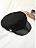 Toniq Pretty Black  Special Winter  Seasonal Wear Pu Hat For Women 