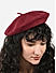 Toniq Lovely Maroon  Special Winter  Seasonal Wear Pu Cap For Women 