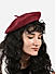 Toniq Lovely Maroon  Special Winter  Seasonal Wear Pu Cap For Women 