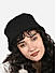 Toniq Pretty Black  Special Winter  Seasonal Wear Fur Bucket Cap For Women 